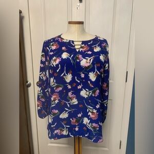 Apt. 9 Blue Floral Top